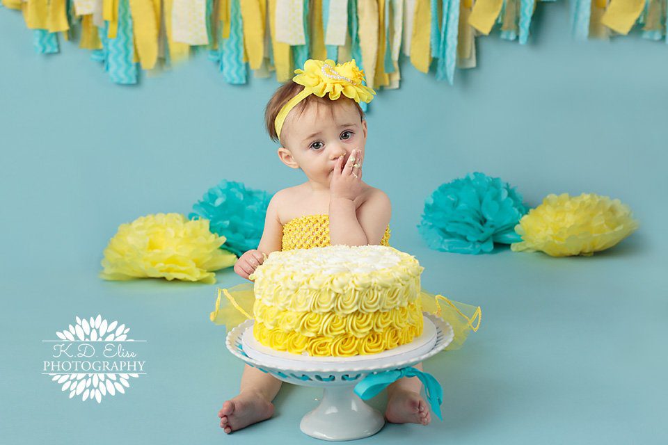 You are My Sunshine cake smash session by Pueblo Photographer K.D. Elise Photography.