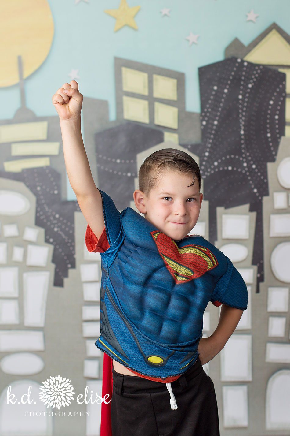 Superman themed superhero mini session from Pueblo photographer K.D. Elise Photography.
