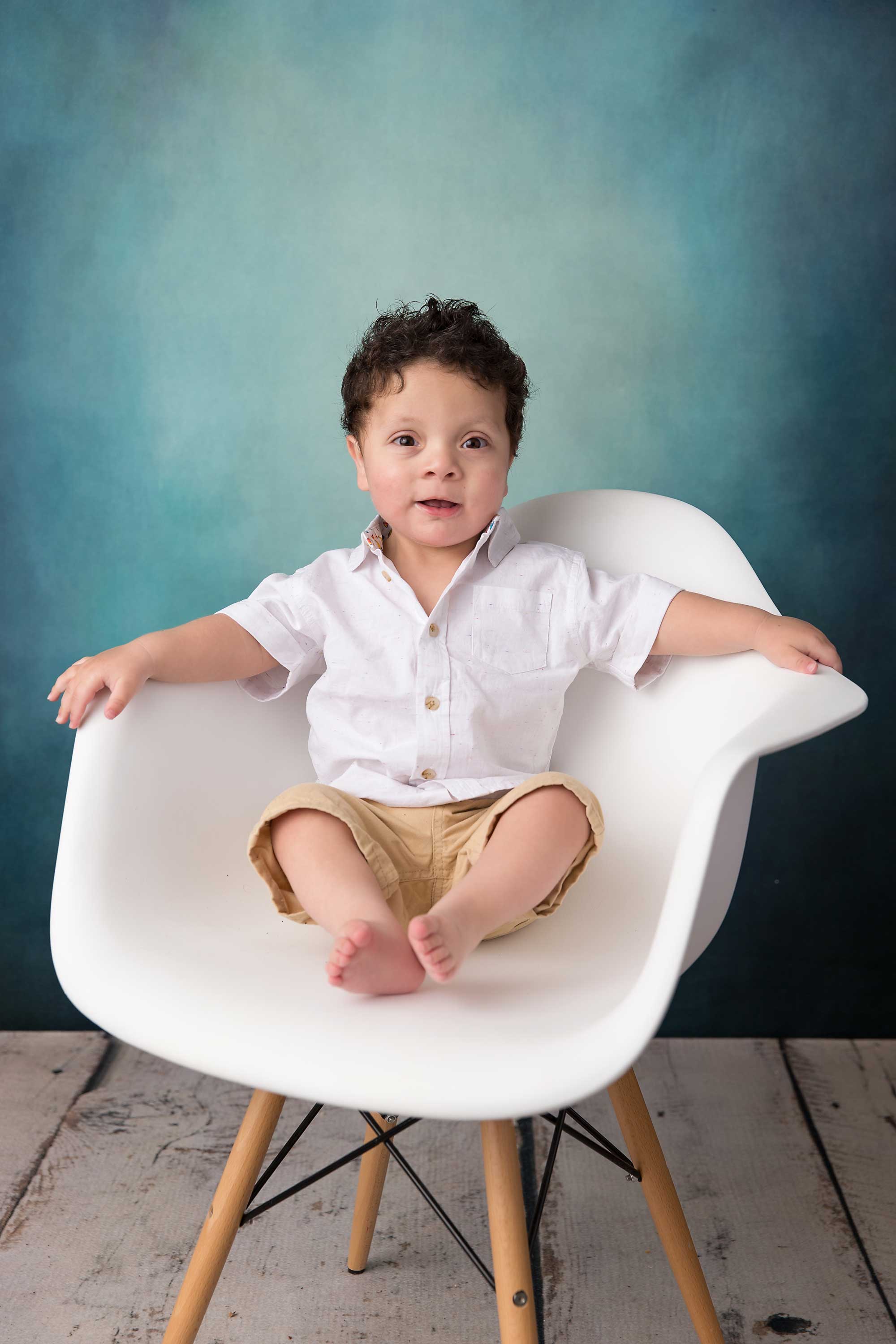 Little boy's third birthday portrait.